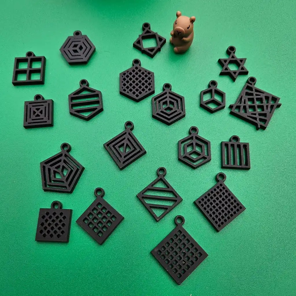 Rectangles and Diamonds Geometric Earrings