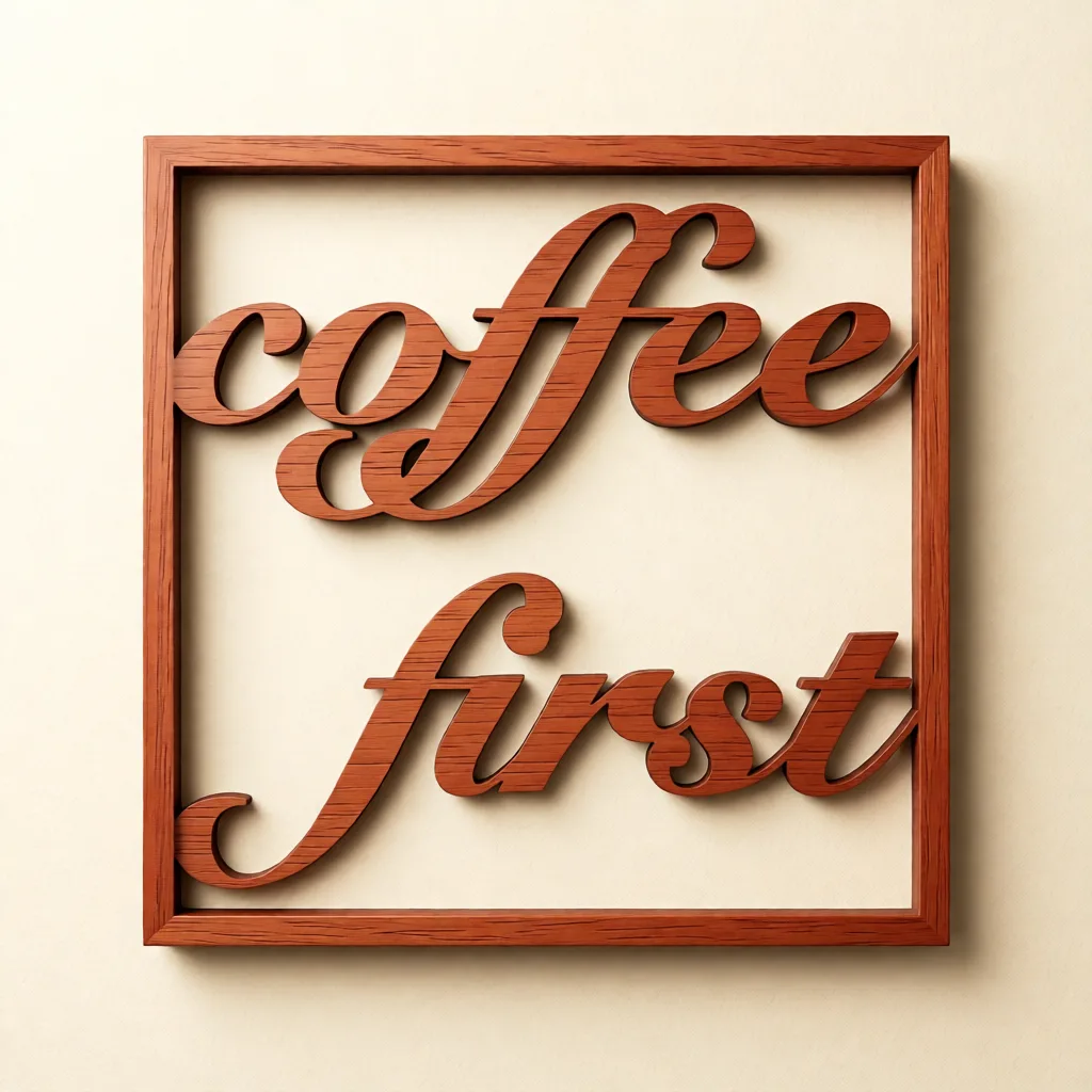 "Coffee First" Framed Wall Art