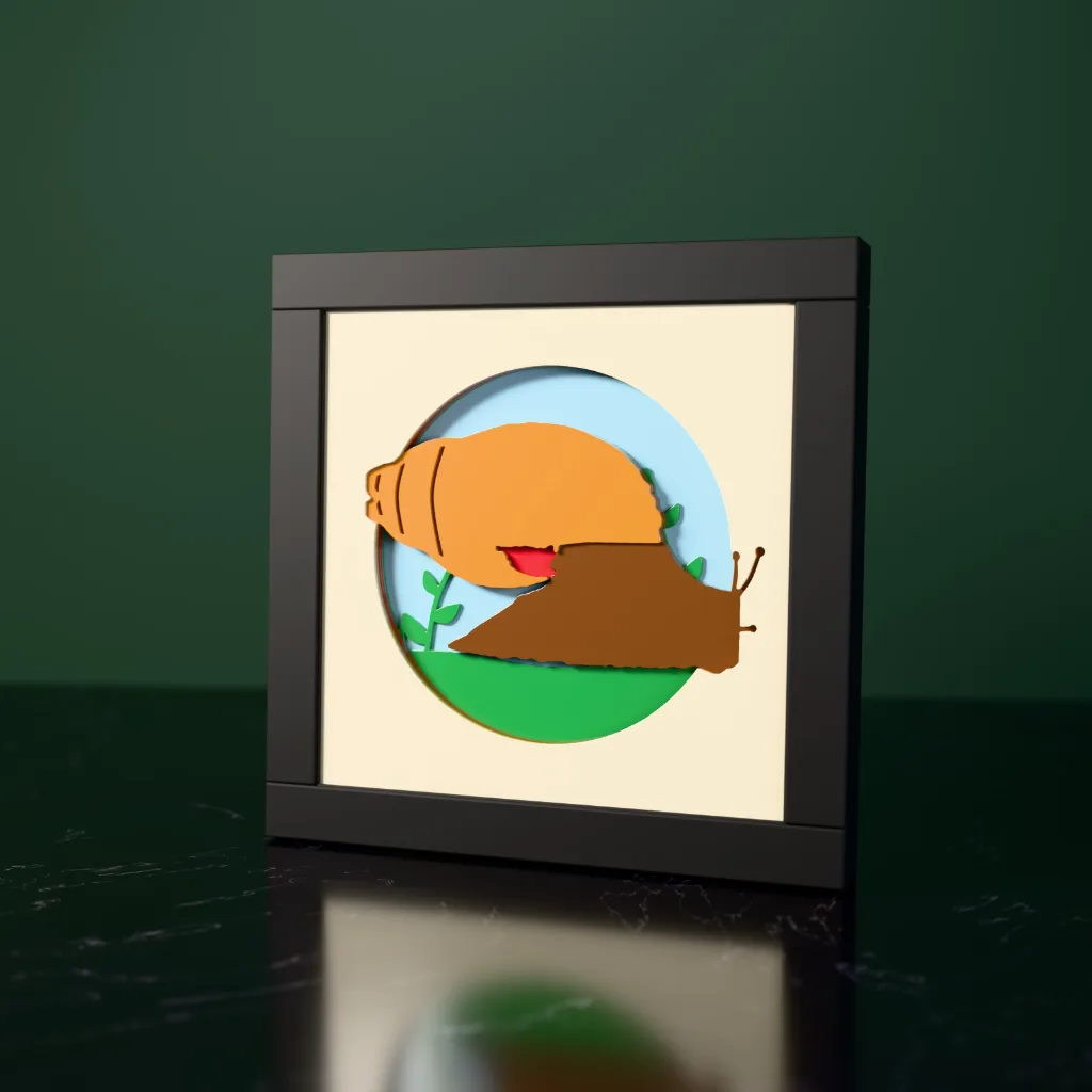Garden Snail - layered art (6 layers)