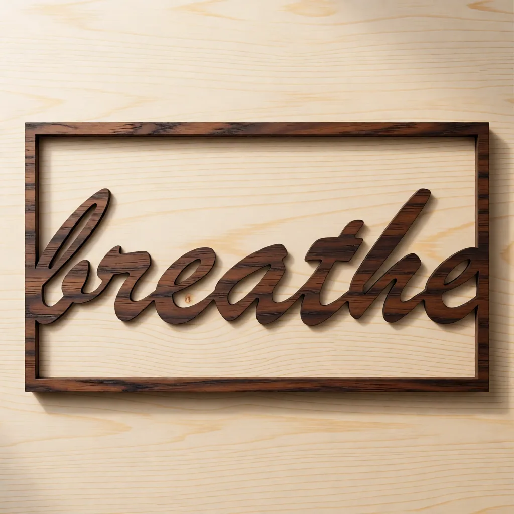 Breathe - Framed Word