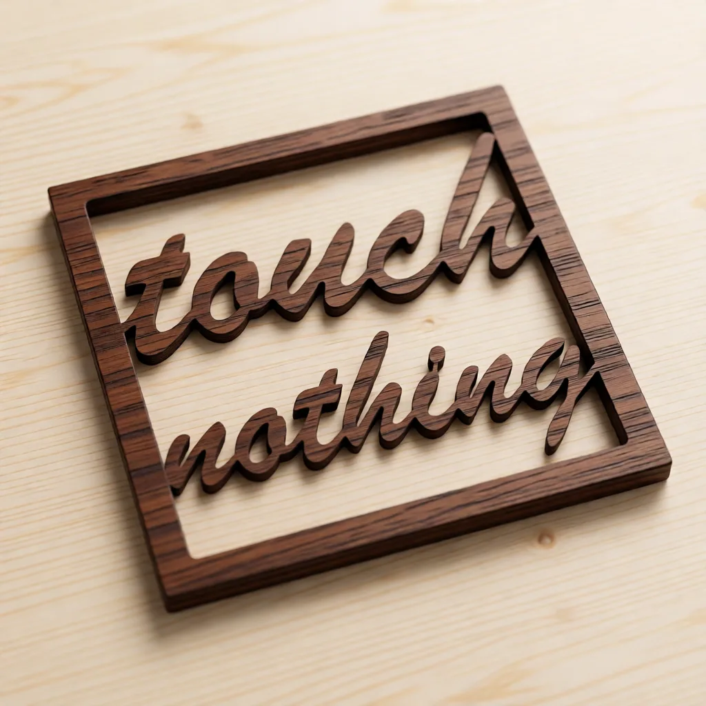 "Touch Nothing" Framed Wall Art